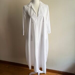 Labo.Art‎ Women's White Cotton Poplin Dress Size XS Minimalist